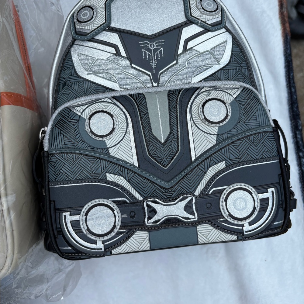 Loungefly Silver and Black Backpack
